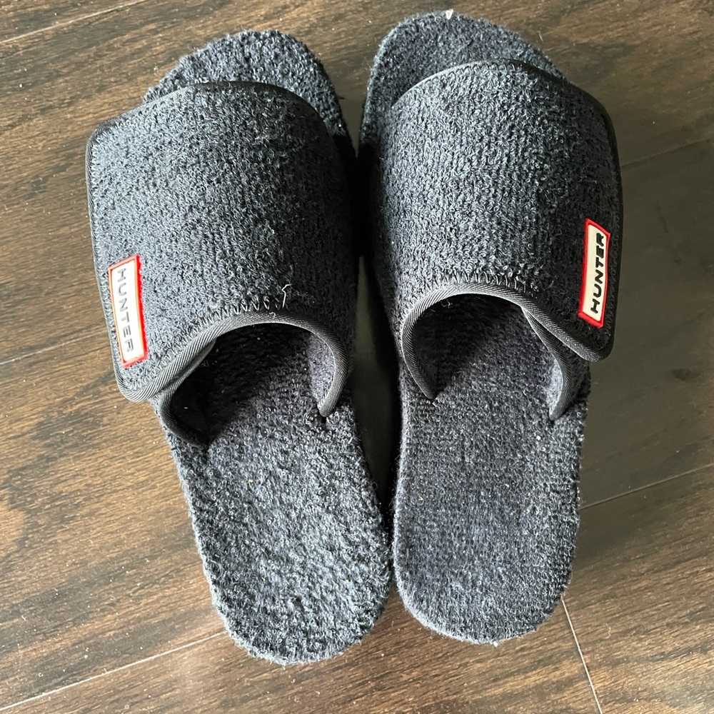 Hunter terry cloth platform sandals